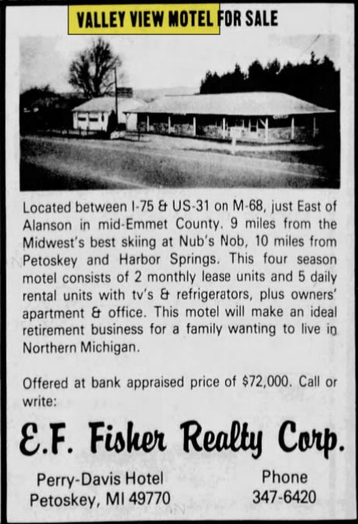 Valley View Motel (Country House) - Jan 1980 Ad For Sale